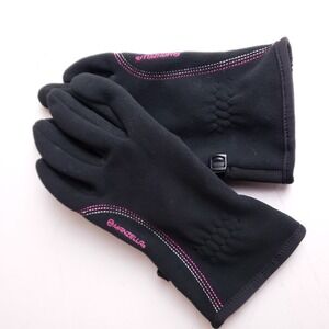 Manzella Windproof Touchscreen Winter Gloves Black Pink Cold Weather